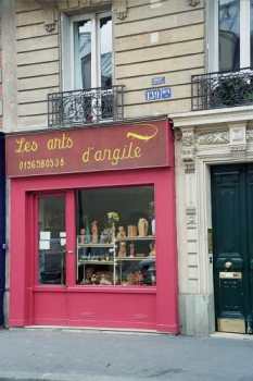 vitrine de l'atelier